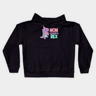 Mom Dinosaur Family Matching Birthday Girls Party Daughtrer Kids Hoodie